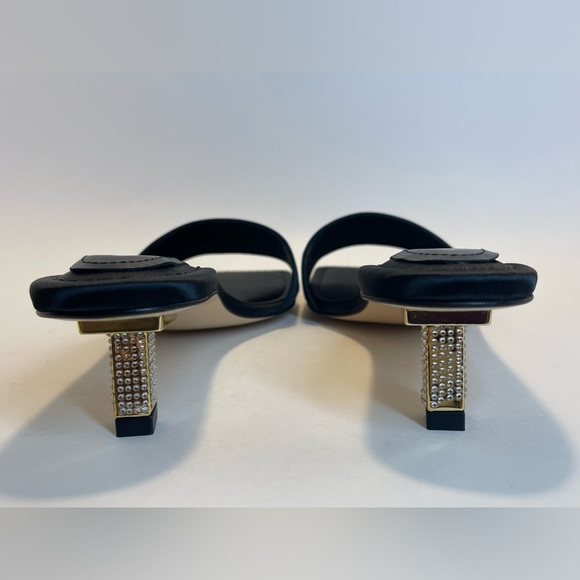 NWT GOOD AMERICAN Kickstand Slide Sandal (Women) Size 10 Black - Picture 7 of 9